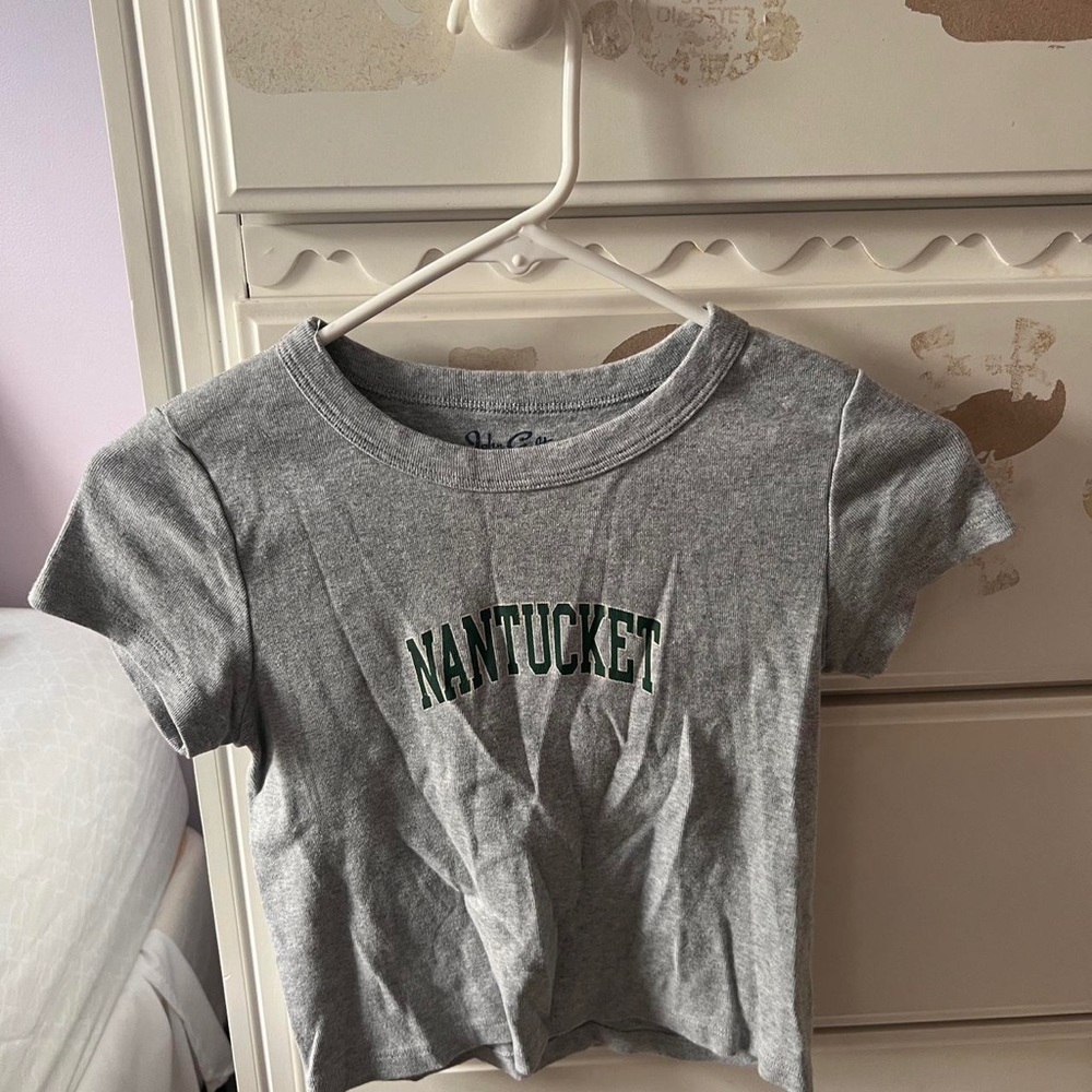 Gray Nantucket Women's Crop Top